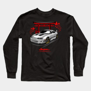 Toyota Supra MK IV Silver Long Sleeve T-Shirt